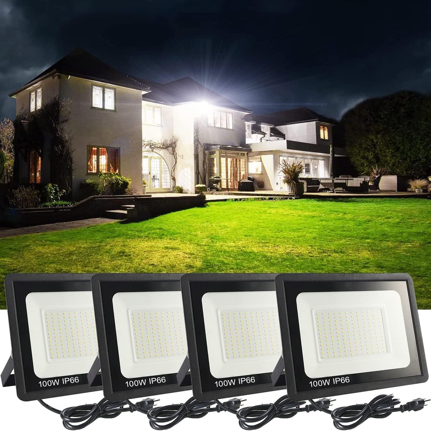 Outdoor Lighting Led - 100W LED Flood Light, 11000lm Super