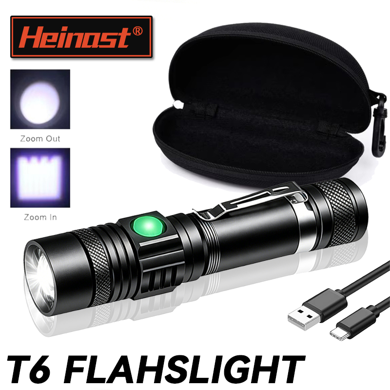 Outdoor Lighting Usa - T6 LED Rechargeable Flashlight,18650 Zoomable Torch,
