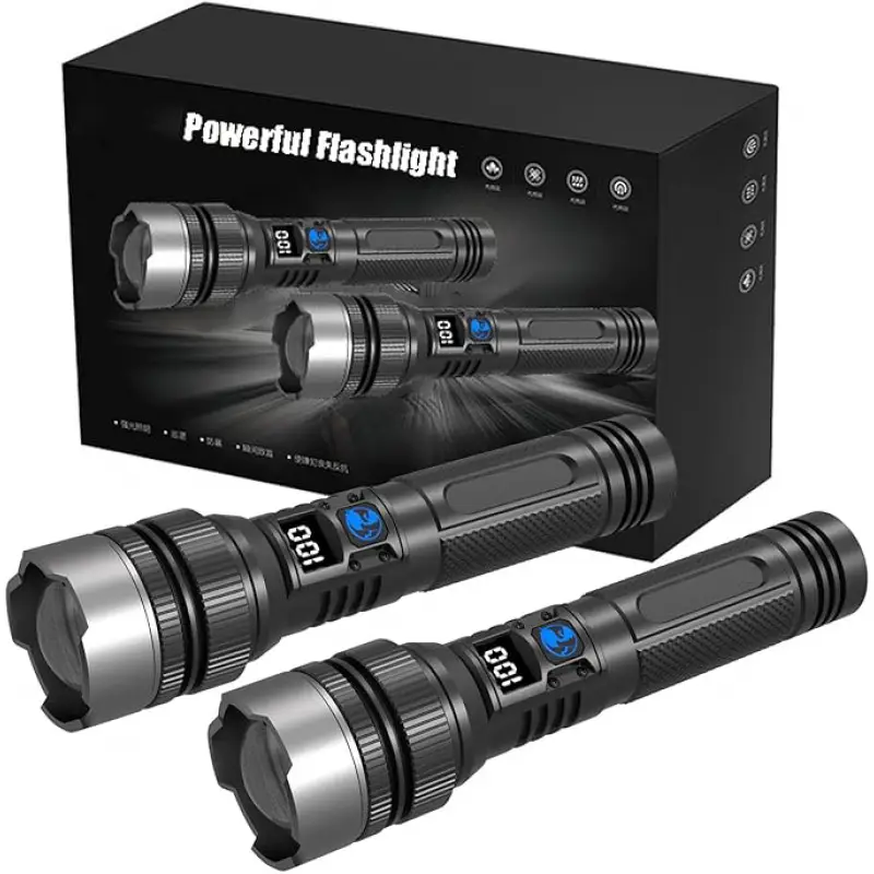 Outdoor Lighting Usa - Ultra-Bright Rechargeable Flashlight, Compact & Lightweight