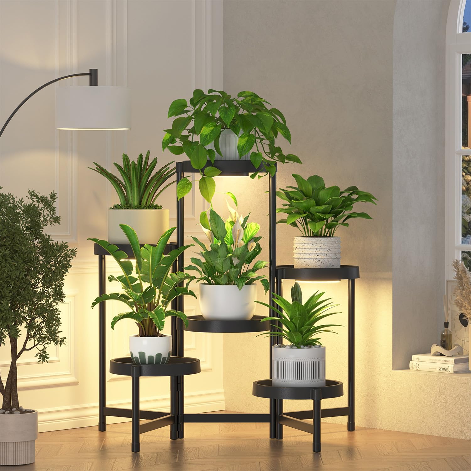 Outdoor Lighting Timer - 6-Tier Folding Plant Stand with Grow