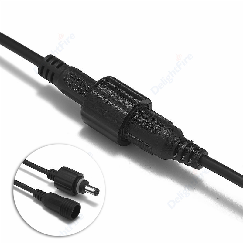 Outdoor Lighting Extension Cable - Waterproof DC Pigtail Power Cable 22AWG