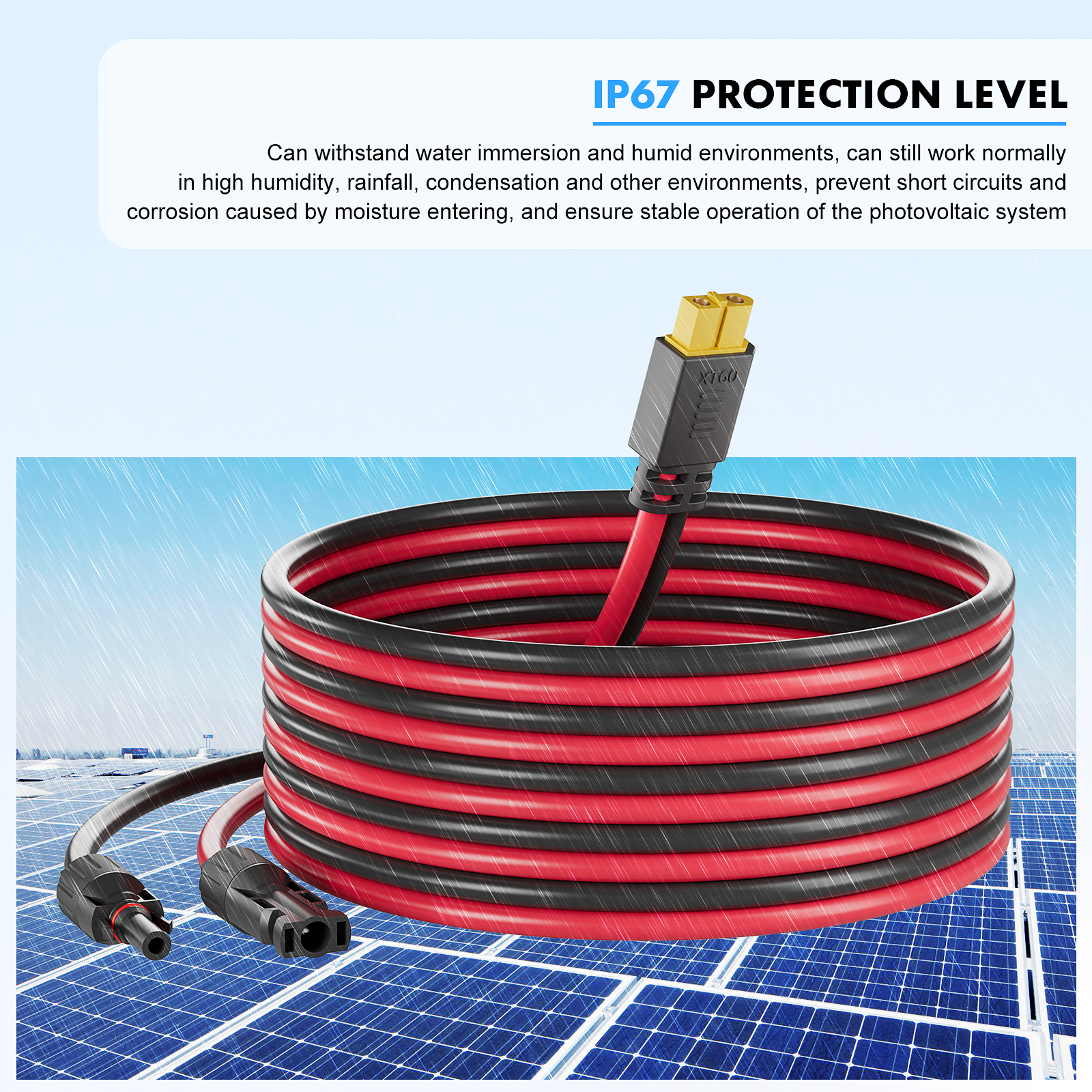 Outdoor Lighting Extension Cable - Portable Power Station XT60 Adapter Extension