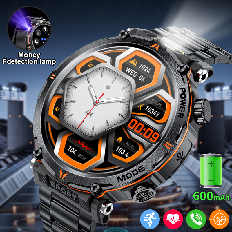 Outdoor Lighting Ip Rating - LIGE 2025 Military Smartwatch Men IP68