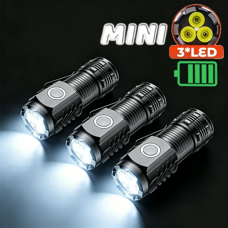 Outdoor Lighting Usa - Portable Mini 3 LED Handheld Flashlight