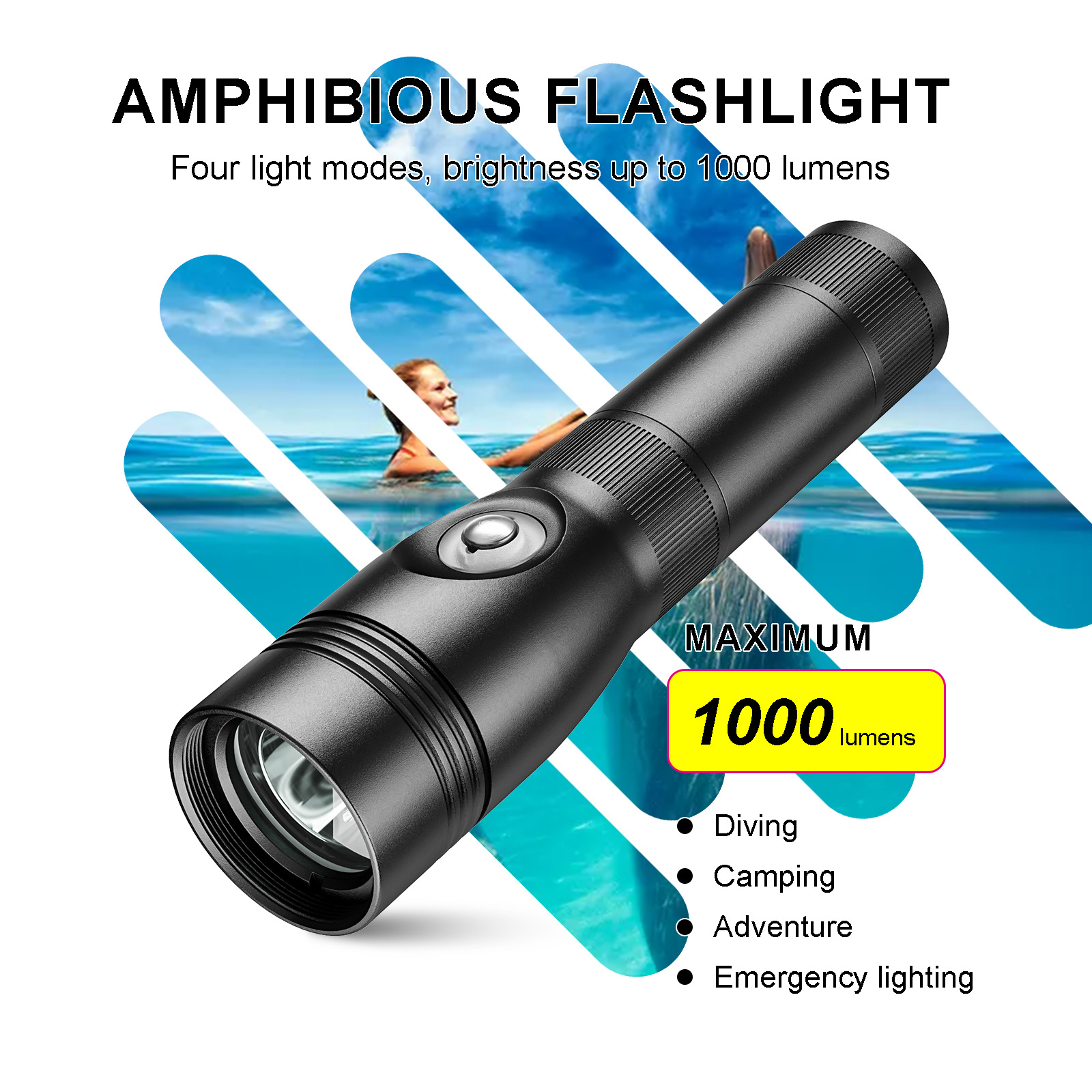 Outdoor Lighting For Photography - Sea frogs 1000 lumen diving lamp