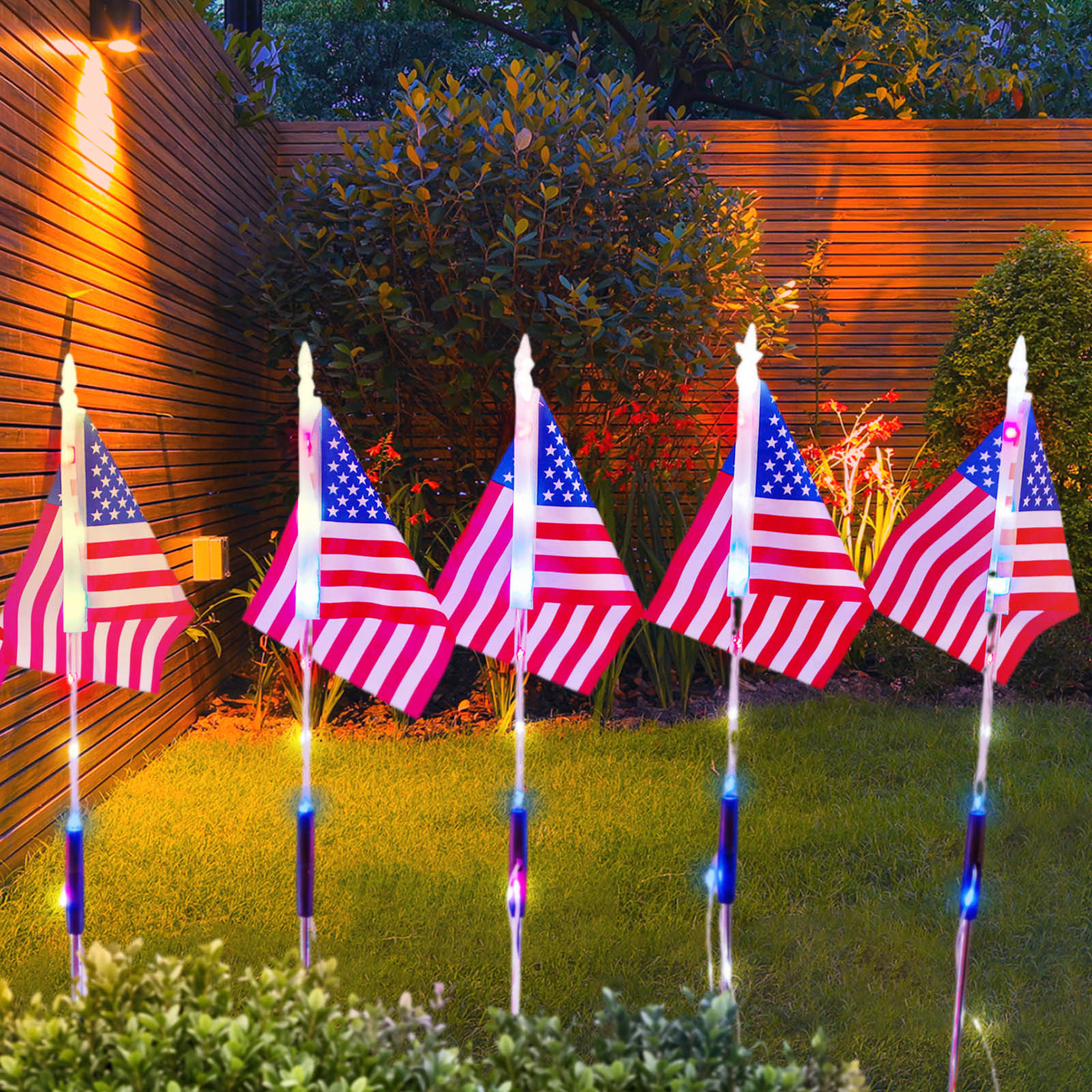 Solar Led American Flag Stake  - Outdoor Lighting Yard Stakes avis et prix