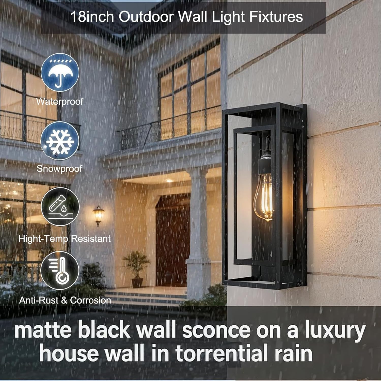 4Pack 18inch Outdoor Wall Ligh - Outdoor Lighting Socket avis et prix
