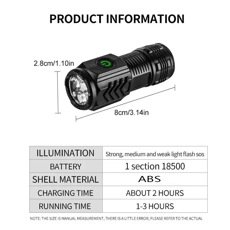 Mini 3 LED Flashlight With Pen - Outdoor Lighting Ideas avis et prix