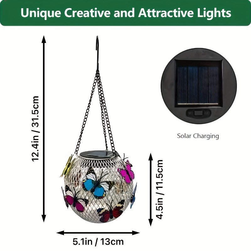 Solar Butterfly Hanging Lanter - Outdoor Lighting Yard Decoration avis et prix