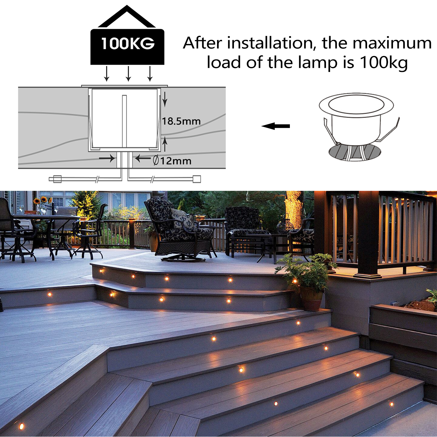QACA LED Low Voltage Recessed  - Outdoor Lighting Recessed avis et prix