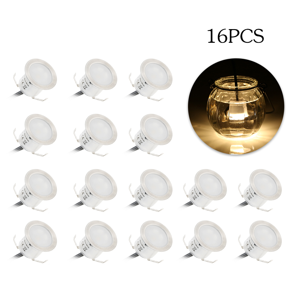 16PCS 0.6W High Bright Recesse - Outdoor Lighting Recessed avis et prix