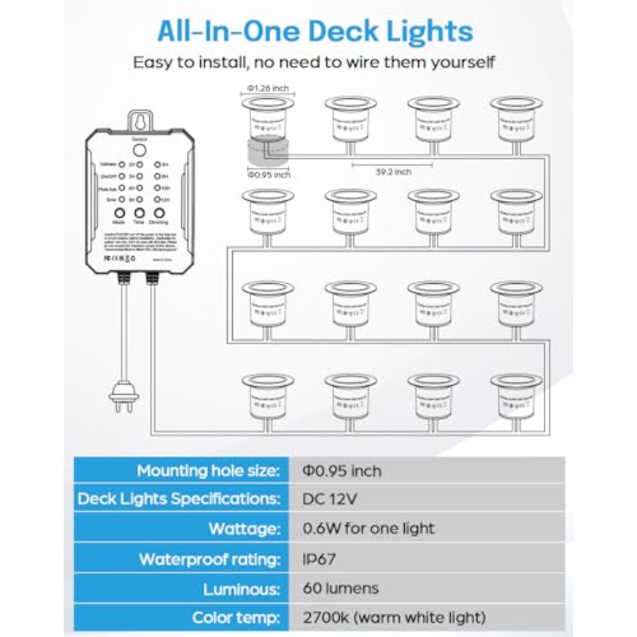 Low Voltage Deck Lights Recess - Outdoor Lighting Recessed avis et prix