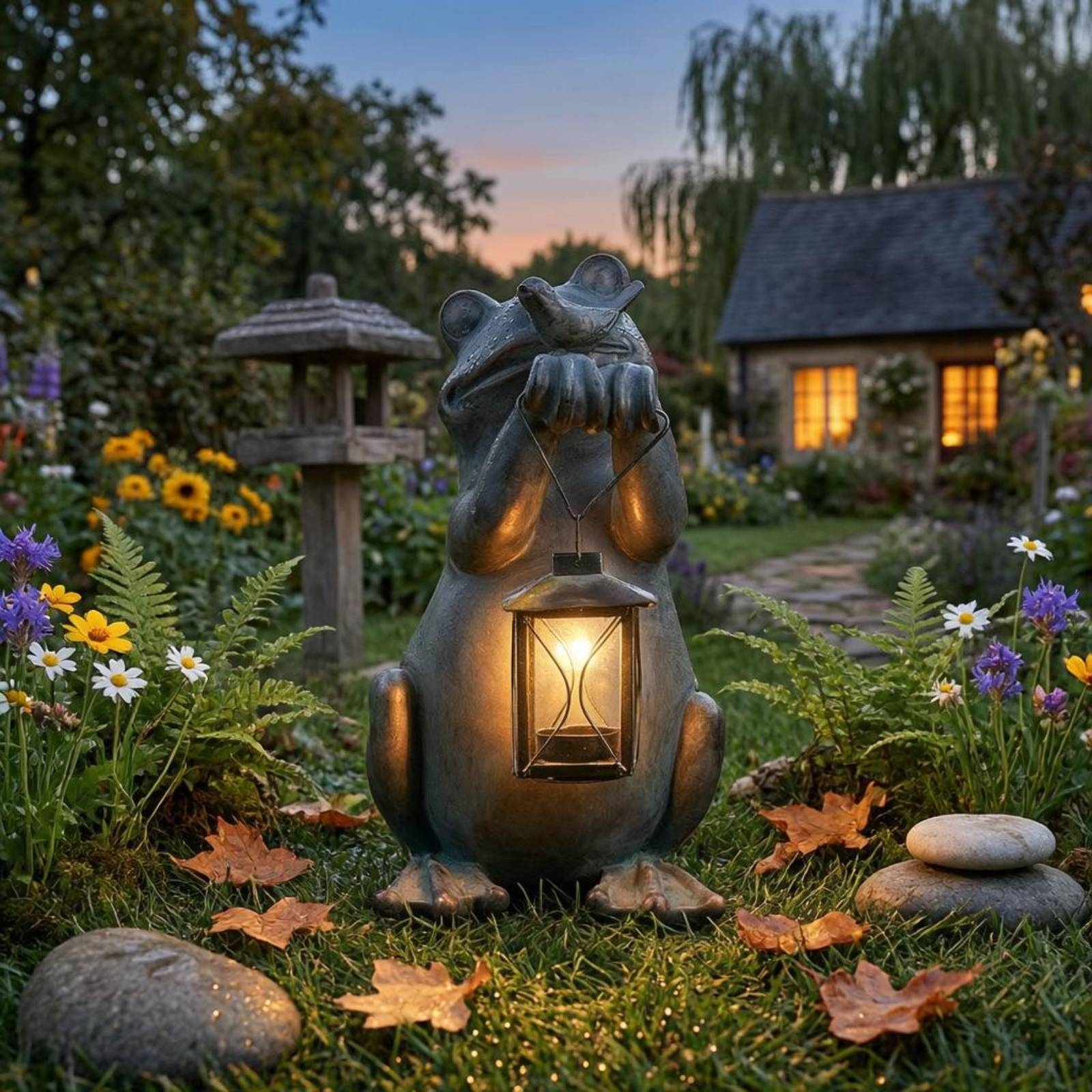 Frog Solar Garden Light Hand-P - Outdoor Lighting Yard Decoration avis et prix