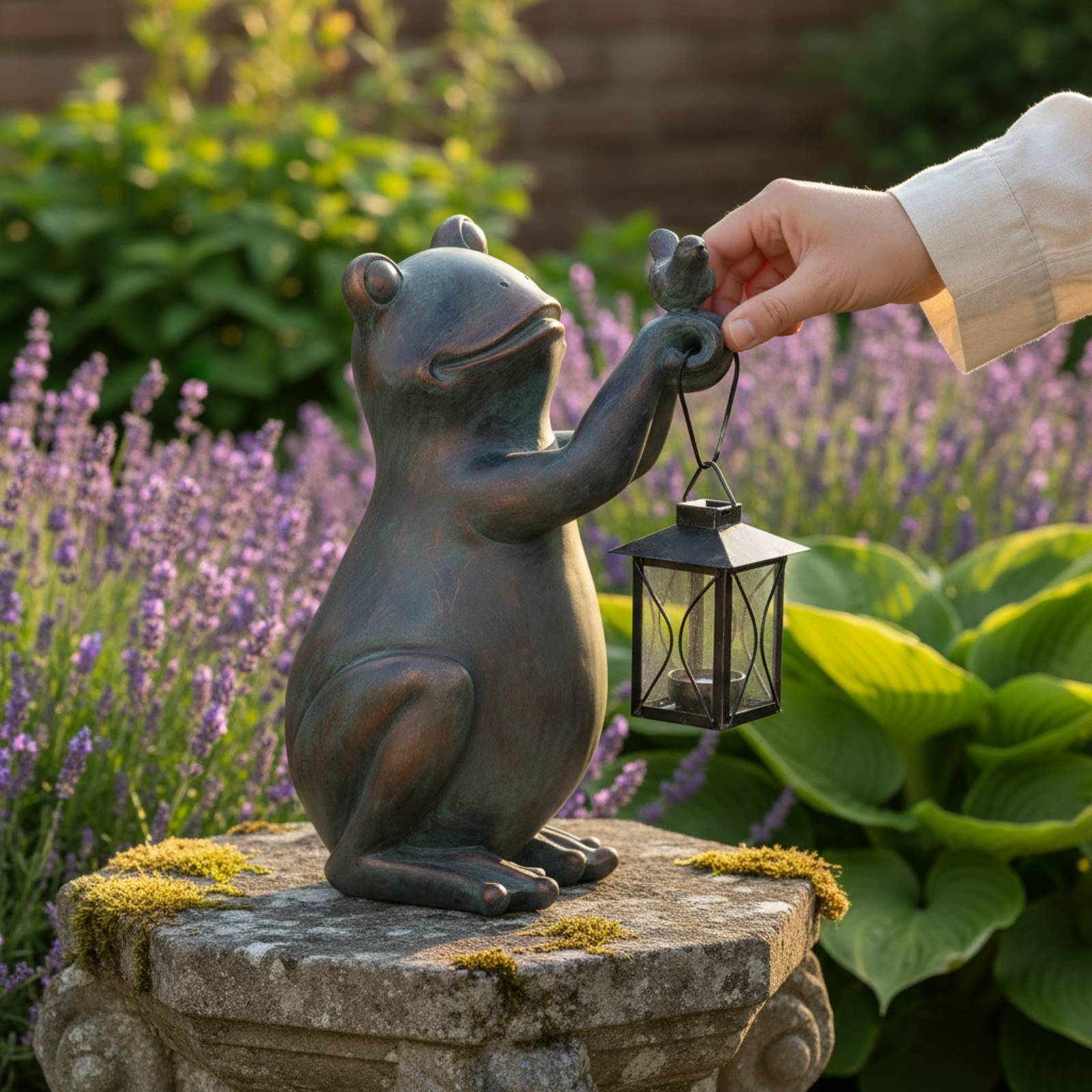 Frog Solar Garden Light Hand-P - Outdoor Lighting Yard Decoration avis et prix