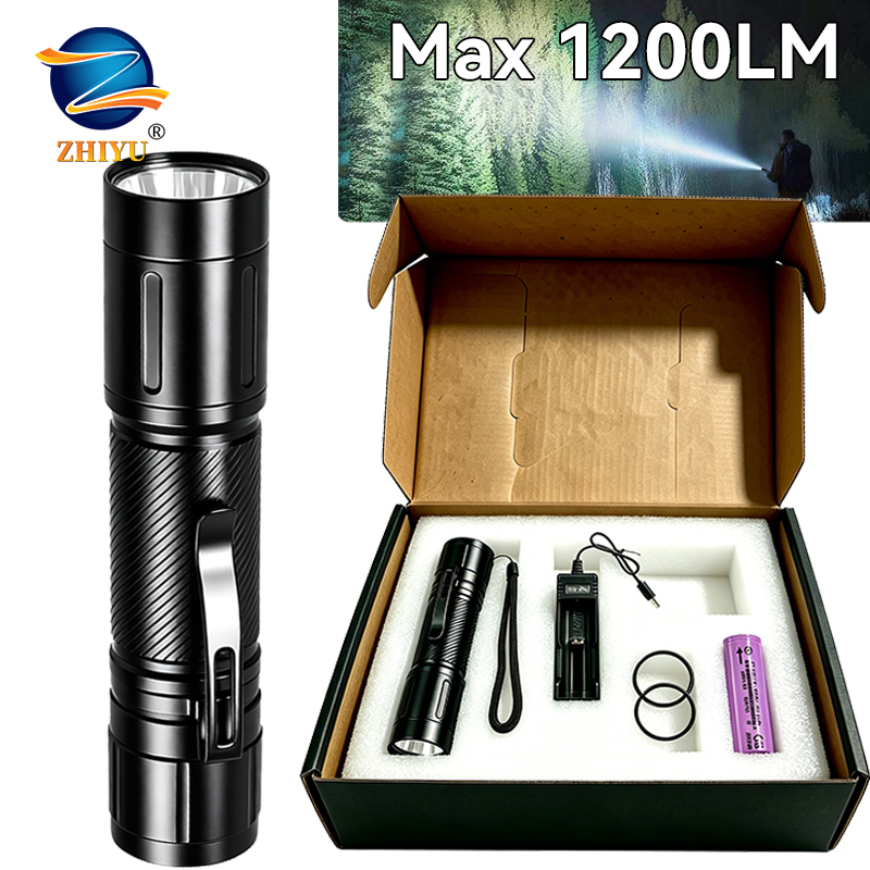1200LM Fixed Focus LED Flashli - Outdoor Lighting Battery Operated avis et prix