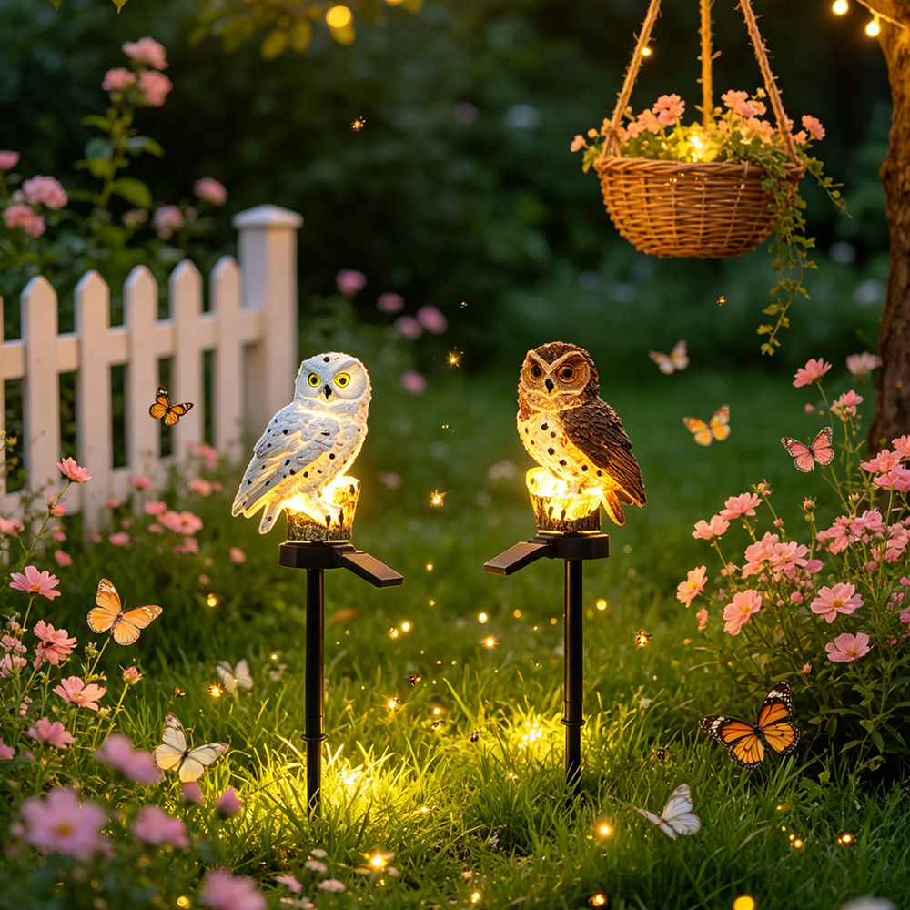 Owl Solar Light, Resin Owl Gro - Outdoor Lighting Ideas avis et prix