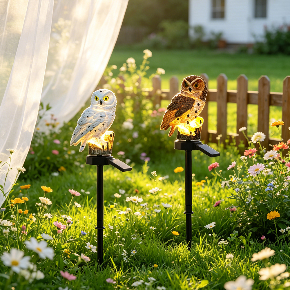 Owl Solar Light, Resin Owl Gro - Outdoor Lighting Ideas avis et prix