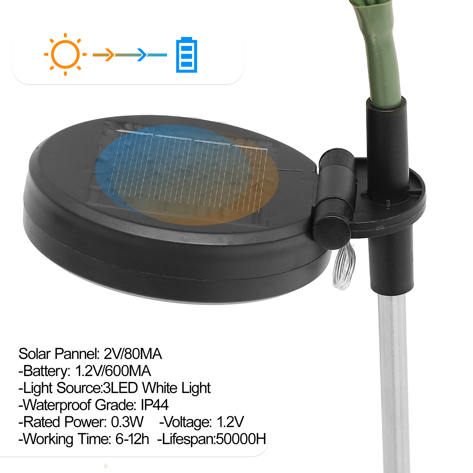 Solar Powered 7-Head Rose Flow - Outdoor Lighting Yard Stakes avis et prix