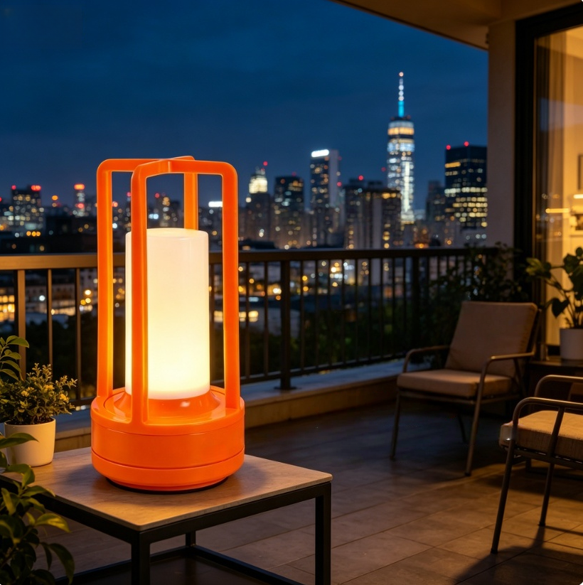 Modern Orange Cage Table Lamp  - Outdoor Lighting Led avis et prix