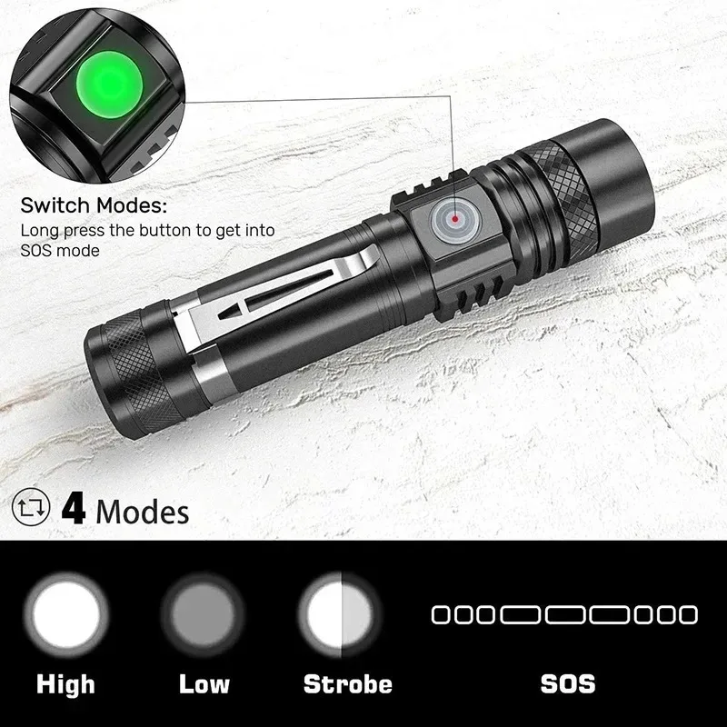 Rechargeable T6 Handheld Flash - Outdoor Lighting Usa avis et prix