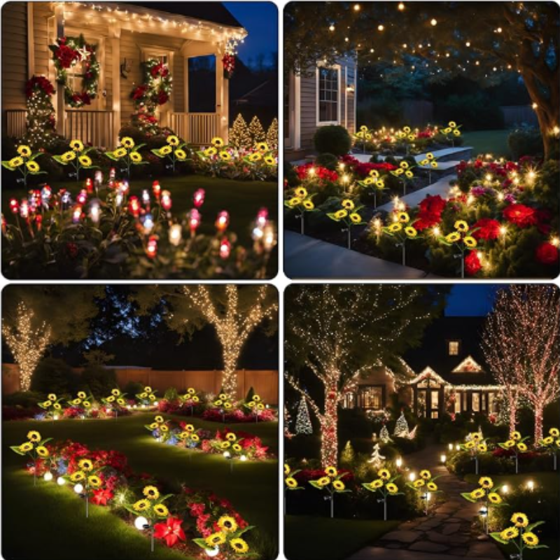 Solar Powered Sunflower Ground - Outdoor Lighting Yard Stakes avis et prix