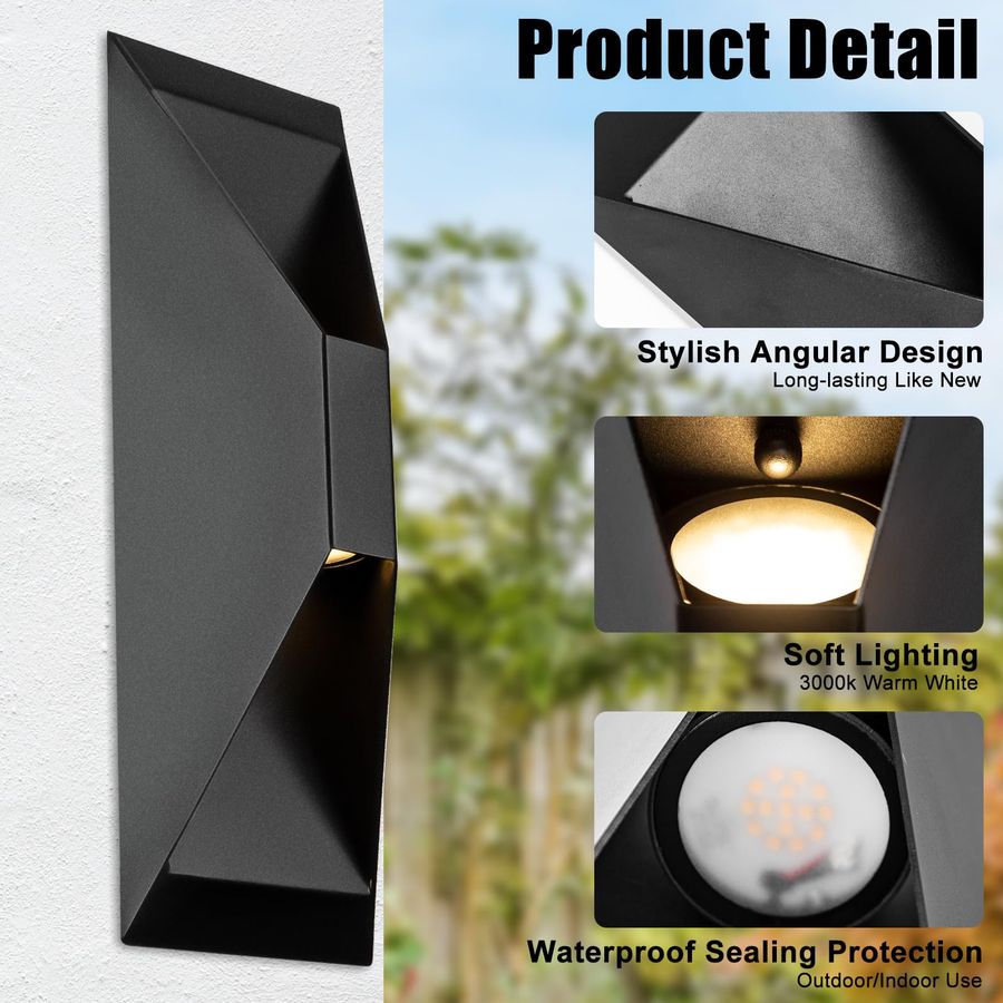 Modern Outdoor Wall Light 2 Pa - Outdoor Lighting Up And Down avis et prix