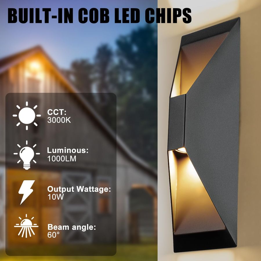 Modern Outdoor Wall Light 2 Pa - Outdoor Lighting Up And Down avis et prix