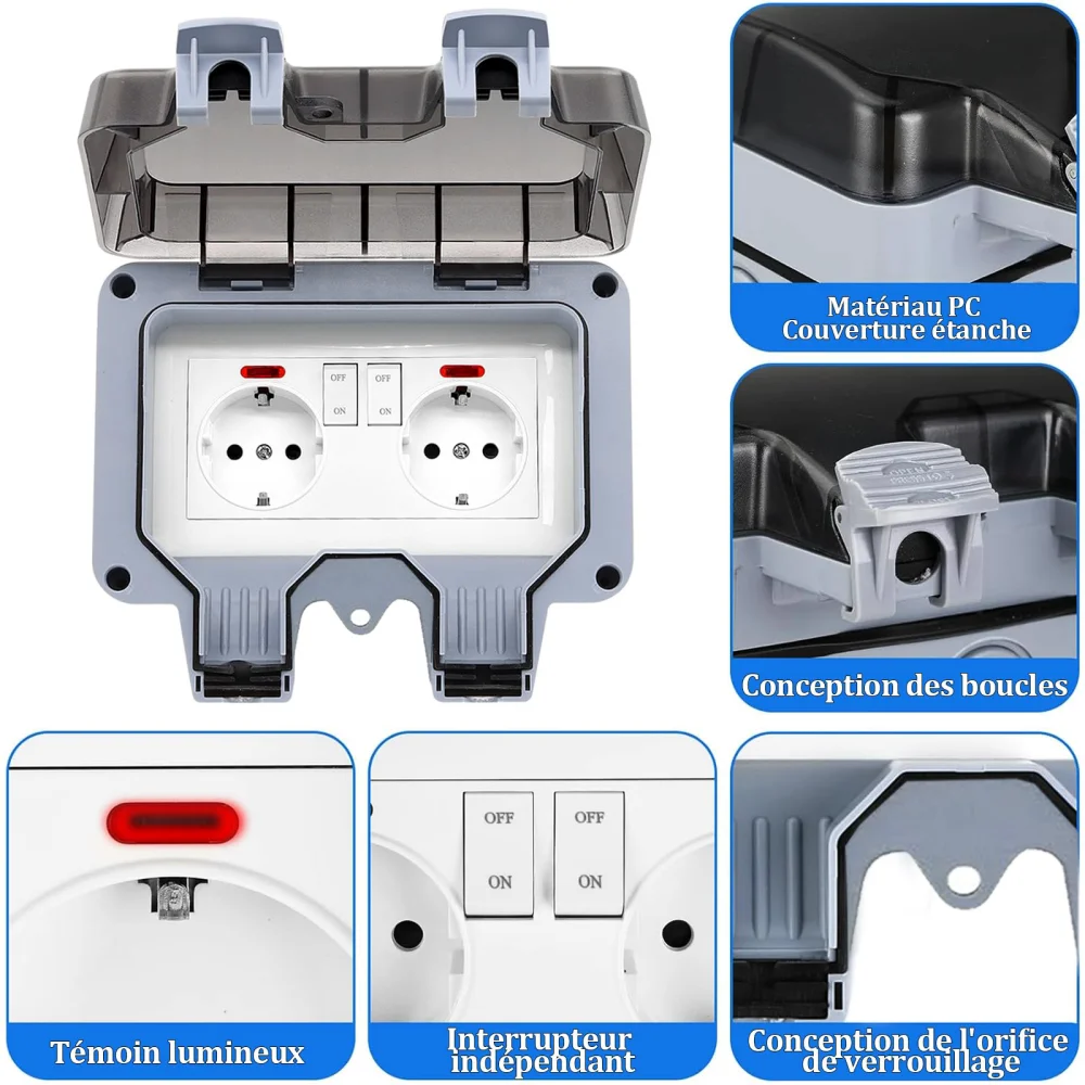 European-Style Outdoor Socket  - Outdoor Lighting Socket avis et prix