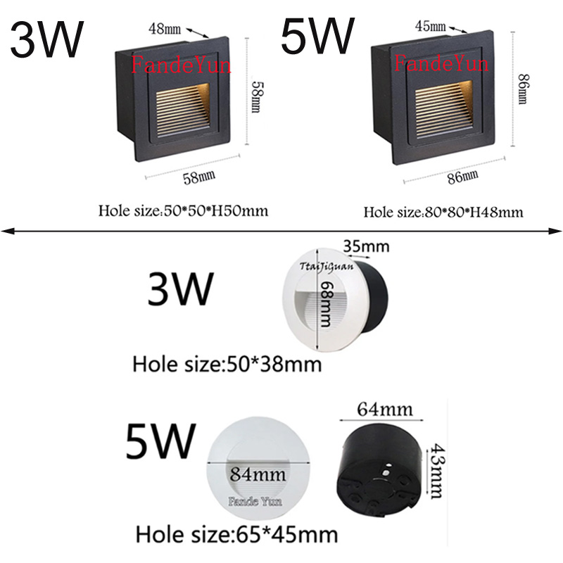 Dimmable 3W 5W Recessed LED Ou - Outdoor Lighting Recessed avis et prix