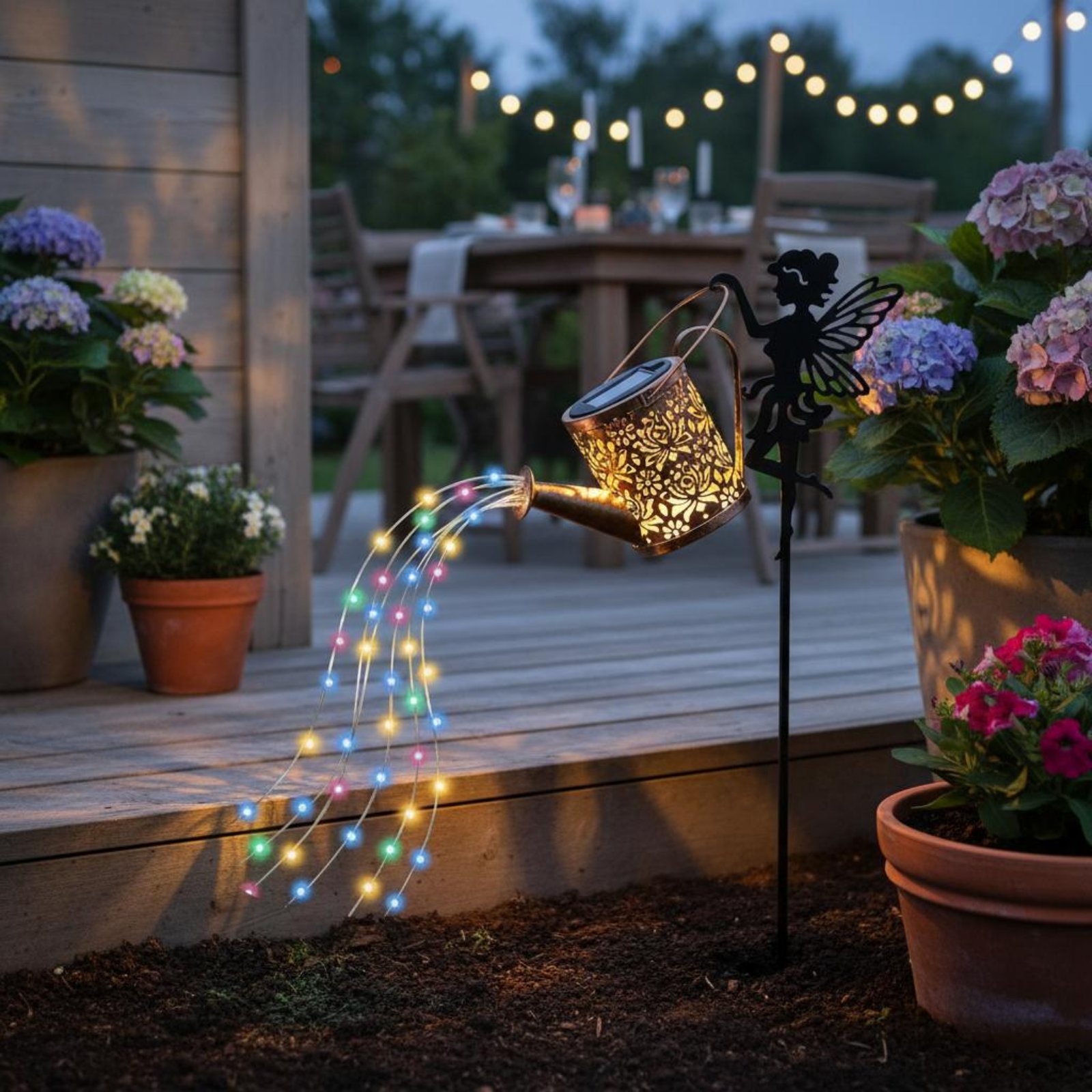 Solar Fairy Watering Can Light - Outdoor Lighting Yard Decoration avis et prix