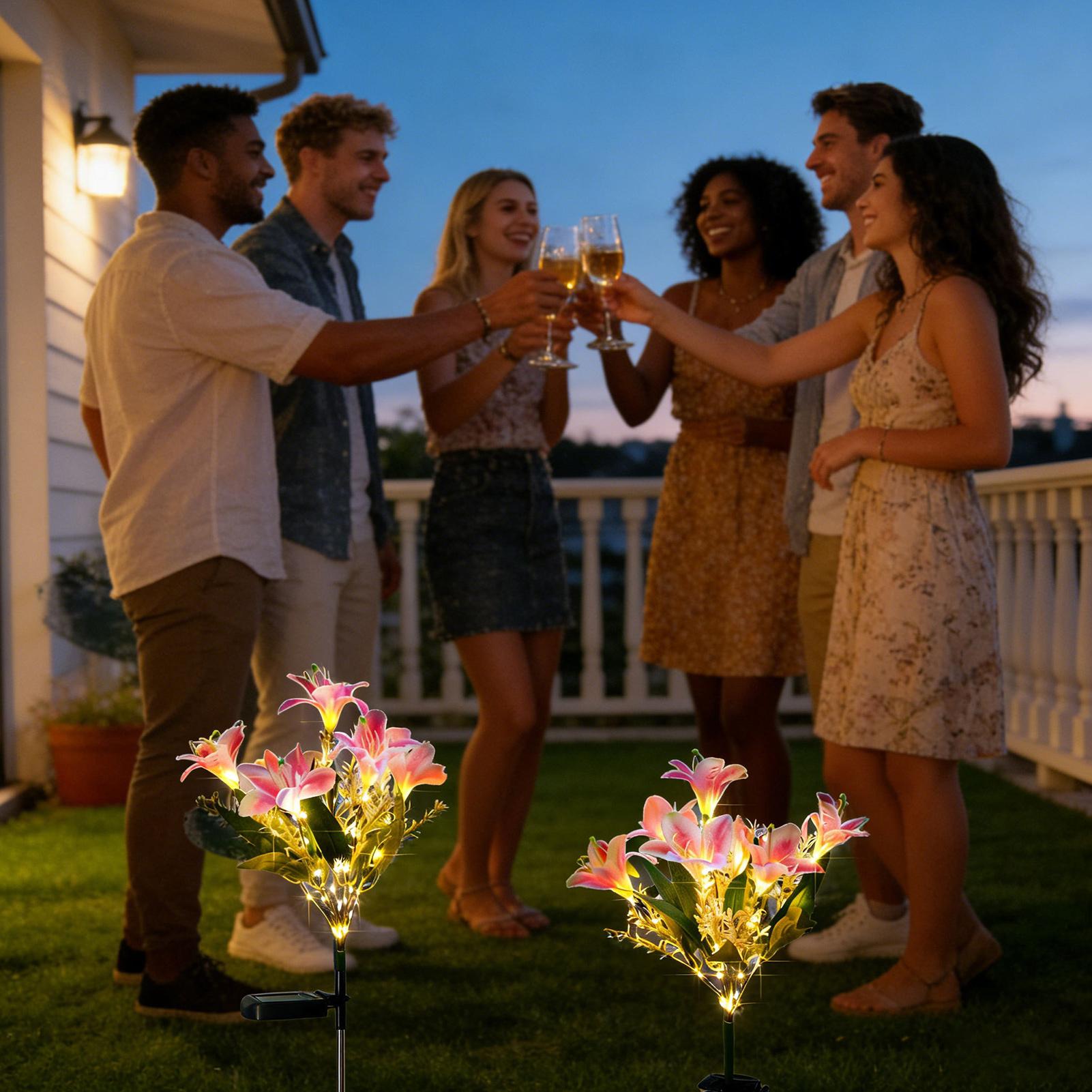 Solar Flower Lights Outdoor 7  - Outdoor Lighting Yard Stakes avis et prix