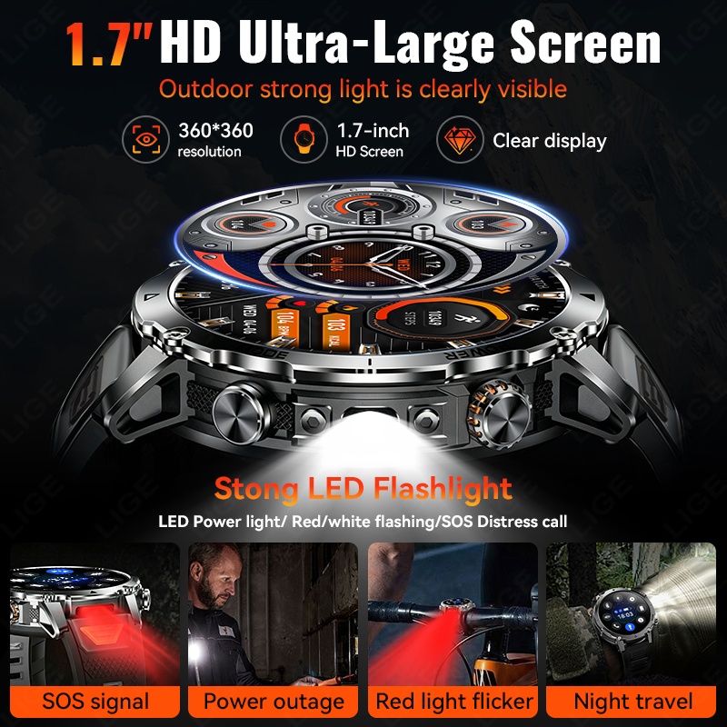 LIGE New Smart Watch For Men 1 - Outdoor Lighting Ip Rating avis et prix