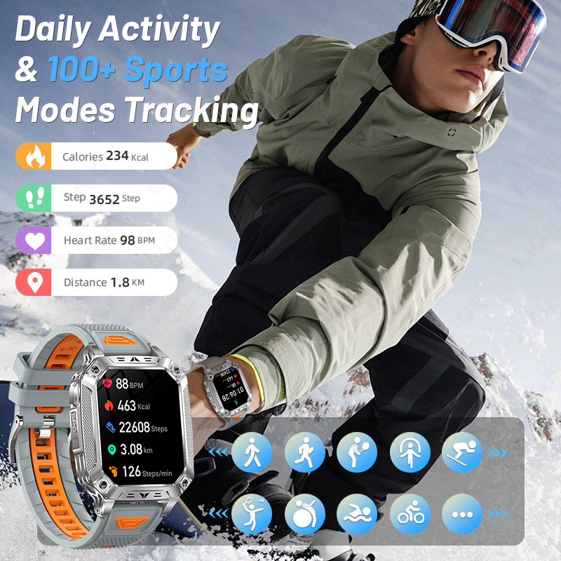 LIGE New Military Smart Watch  - Outdoor Lighting Ip Rating avis et prix