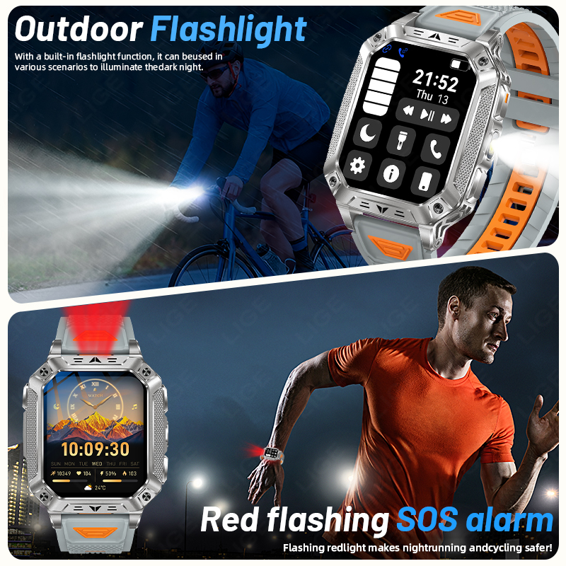 LIGE New Military Smart Watch  - Outdoor Lighting Ip Rating avis et prix