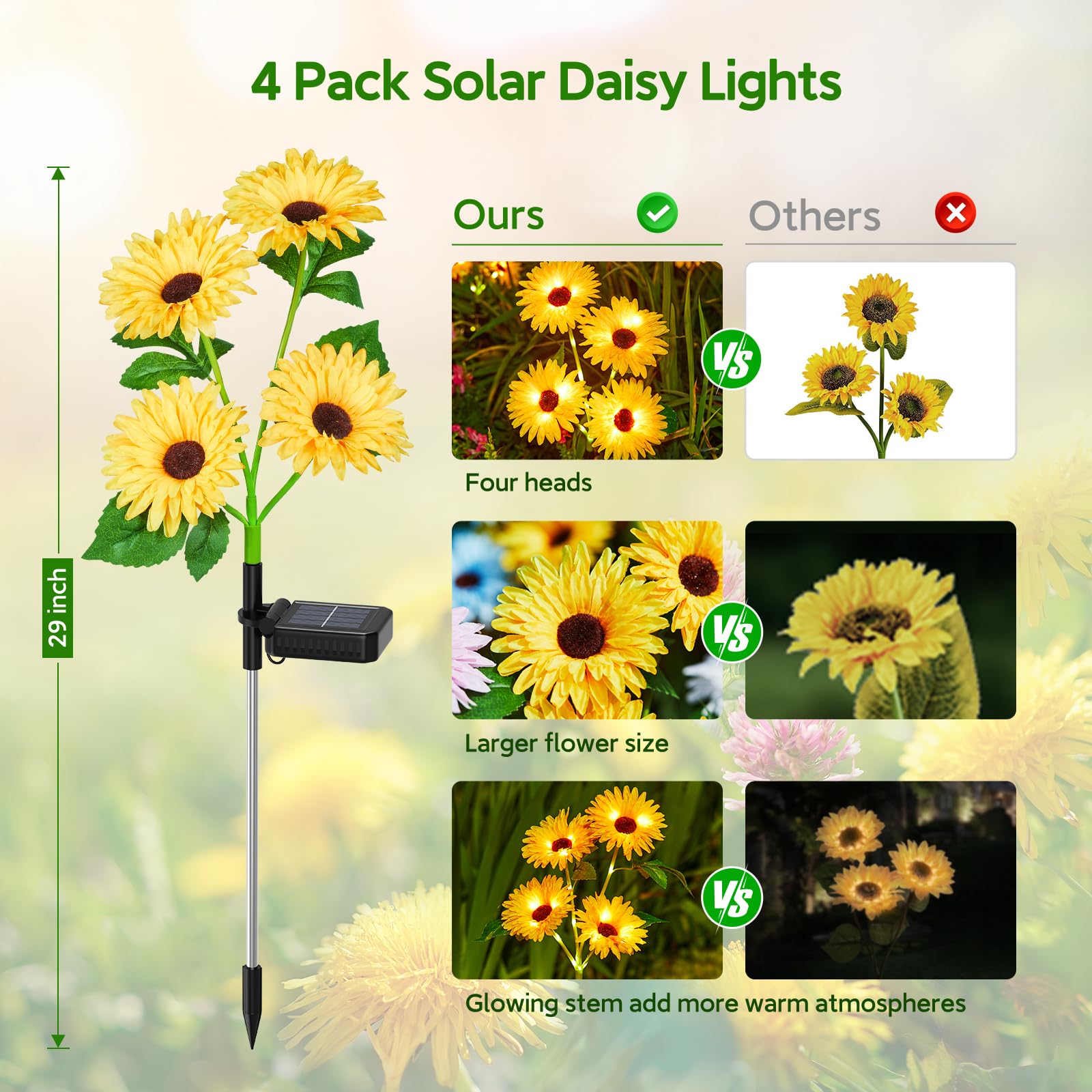Solar Outdoor Garden Lights, 1 - Outdoor Lighting Yard Decoration avis et prix
