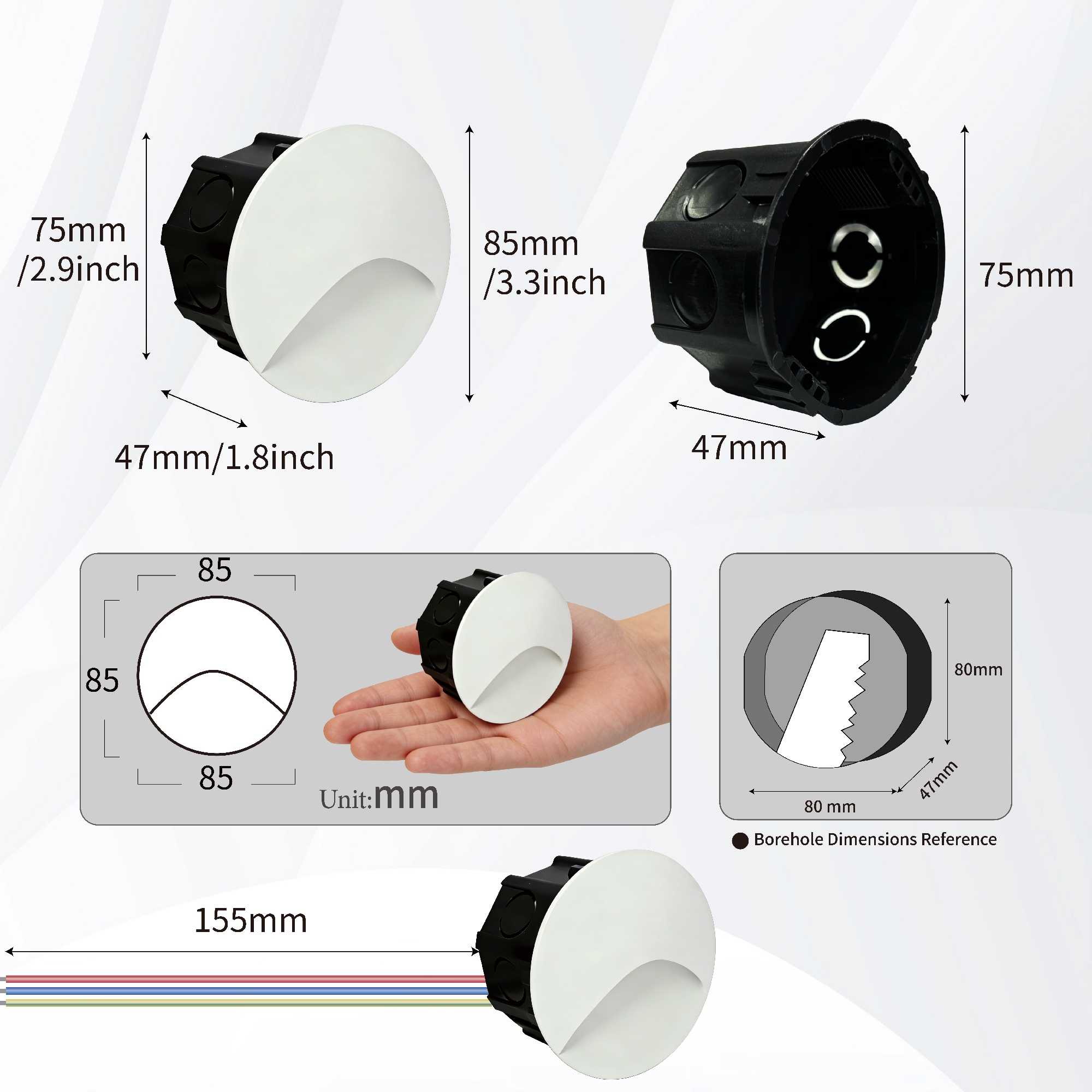 Led Stair Light Step Lights 3W - Outdoor Lighting Recessed avis et prix