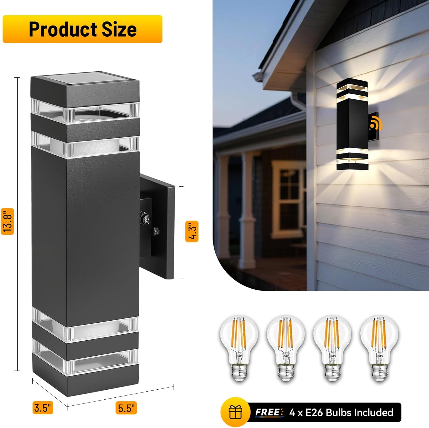 Modern Outdoor Wall Sconce 2-P - Outdoor Lighting Up And Down avis et prix
