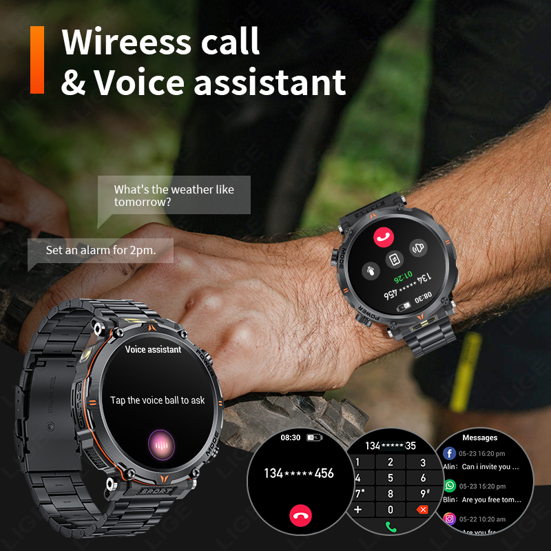 LIGE 2025 Military Smartwatch  - Outdoor Lighting Ip Rating avis et prix