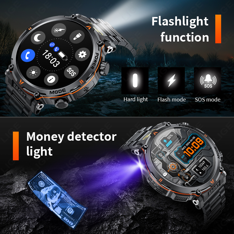 LIGE 2025 Military Smartwatch  - Outdoor Lighting Ip Rating avis et prix