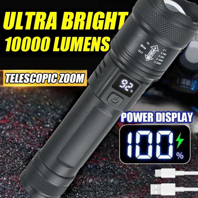 9900LM Powerful LED Flashlight - Outdoor Lighting Battery Operated avis et prix