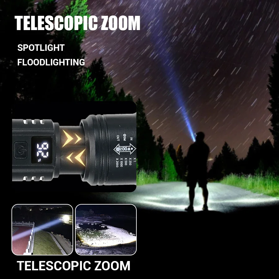 9900LM Powerful LED Flashlight - Outdoor Lighting Battery Operated avis et prix