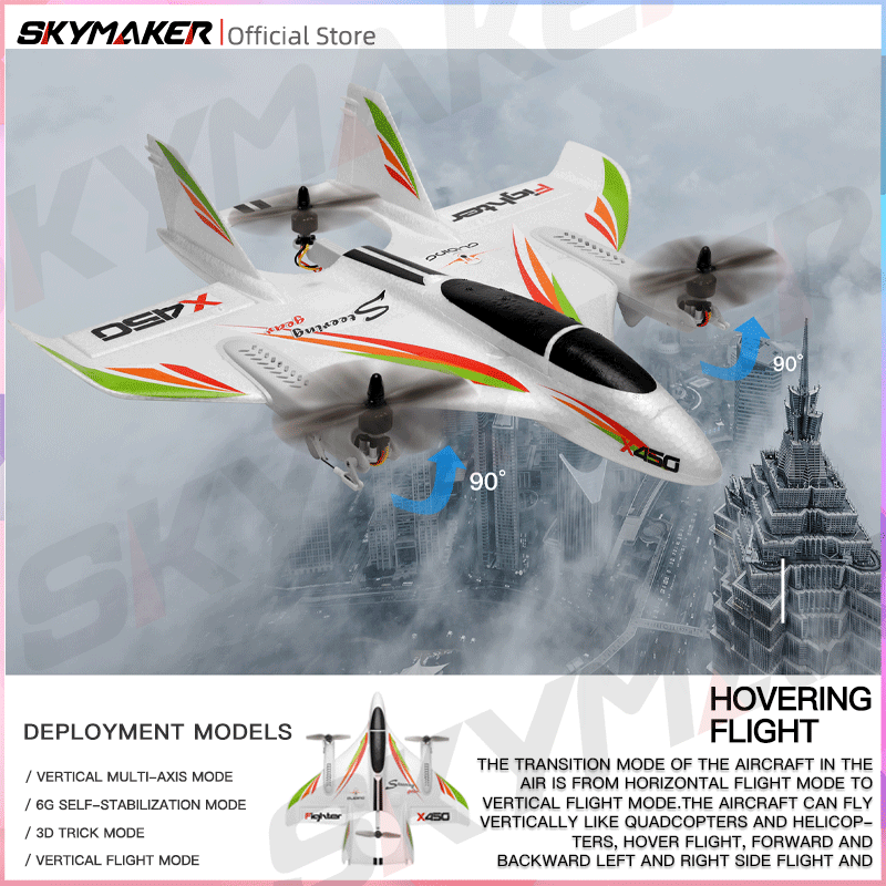 Wltoys XKS X450 RC Airplane 2. - Outdoor Lighting Socket avis et prix