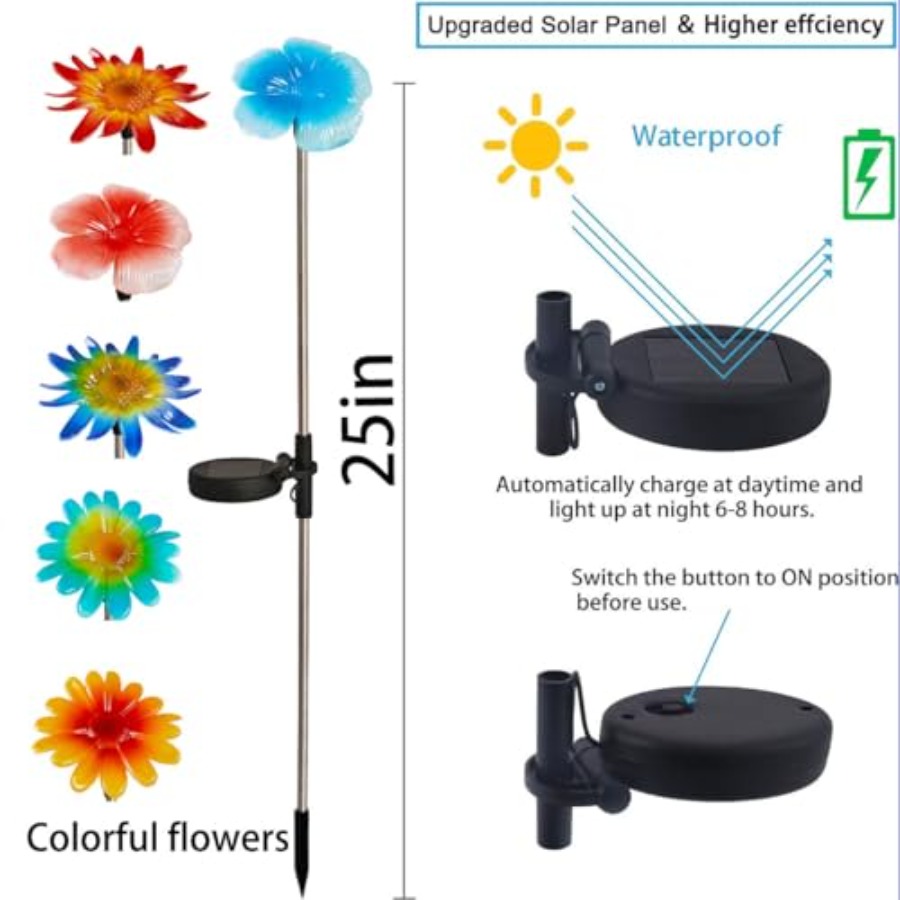 6 Pack Solar Garden Lights Out - Outdoor Lighting Yard Stakes avis et prix