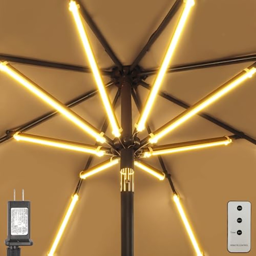 Outdoor Patio Umbrella Lights, - Outdoor Lighting Timer avis et prix