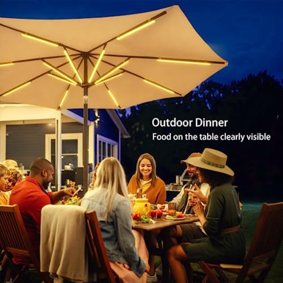 Outdoor Patio Umbrella Lights, - Outdoor Lighting Timer avis et prix