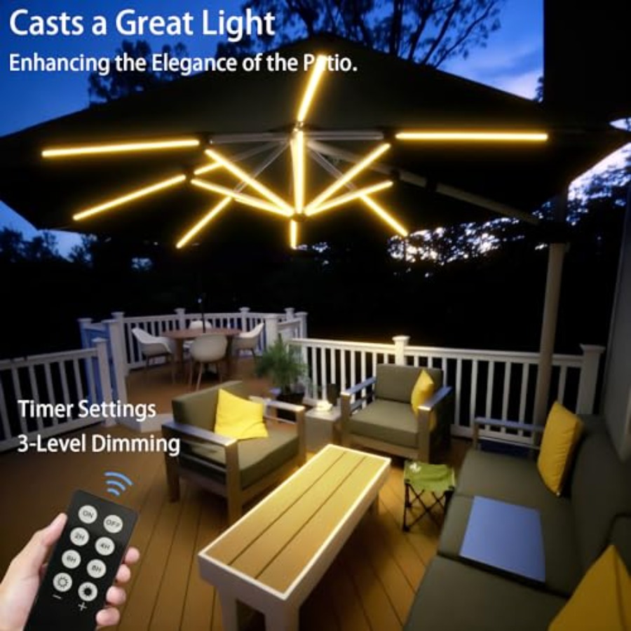 Outdoor Patio Umbrella Lights, - Outdoor Lighting Timer avis et prix