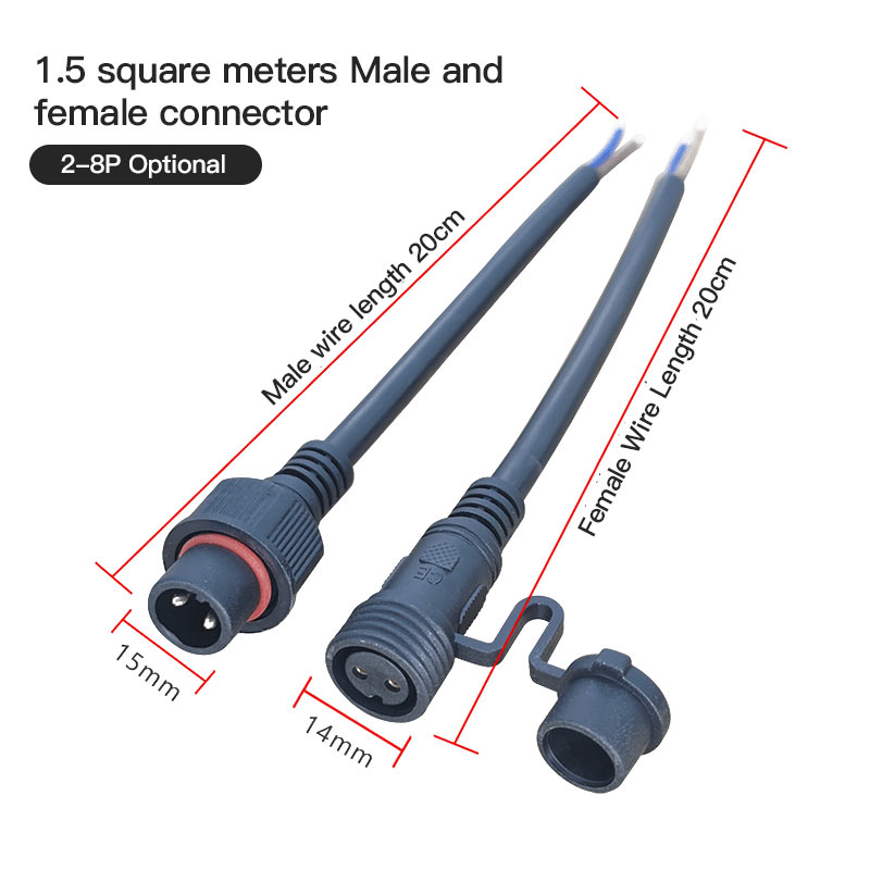 Male Female Extension Wire Con - Outdoor Lighting Socket avis et prix