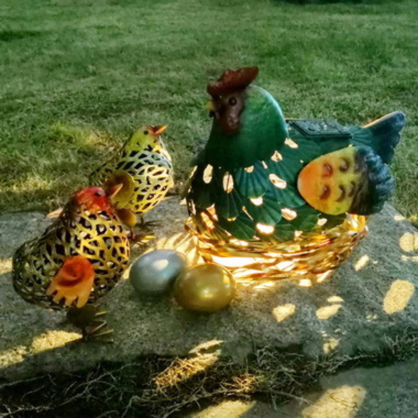 Solar Lantern Chicken Statue O - Outdoor Lighting Yard Decoration avis et prix