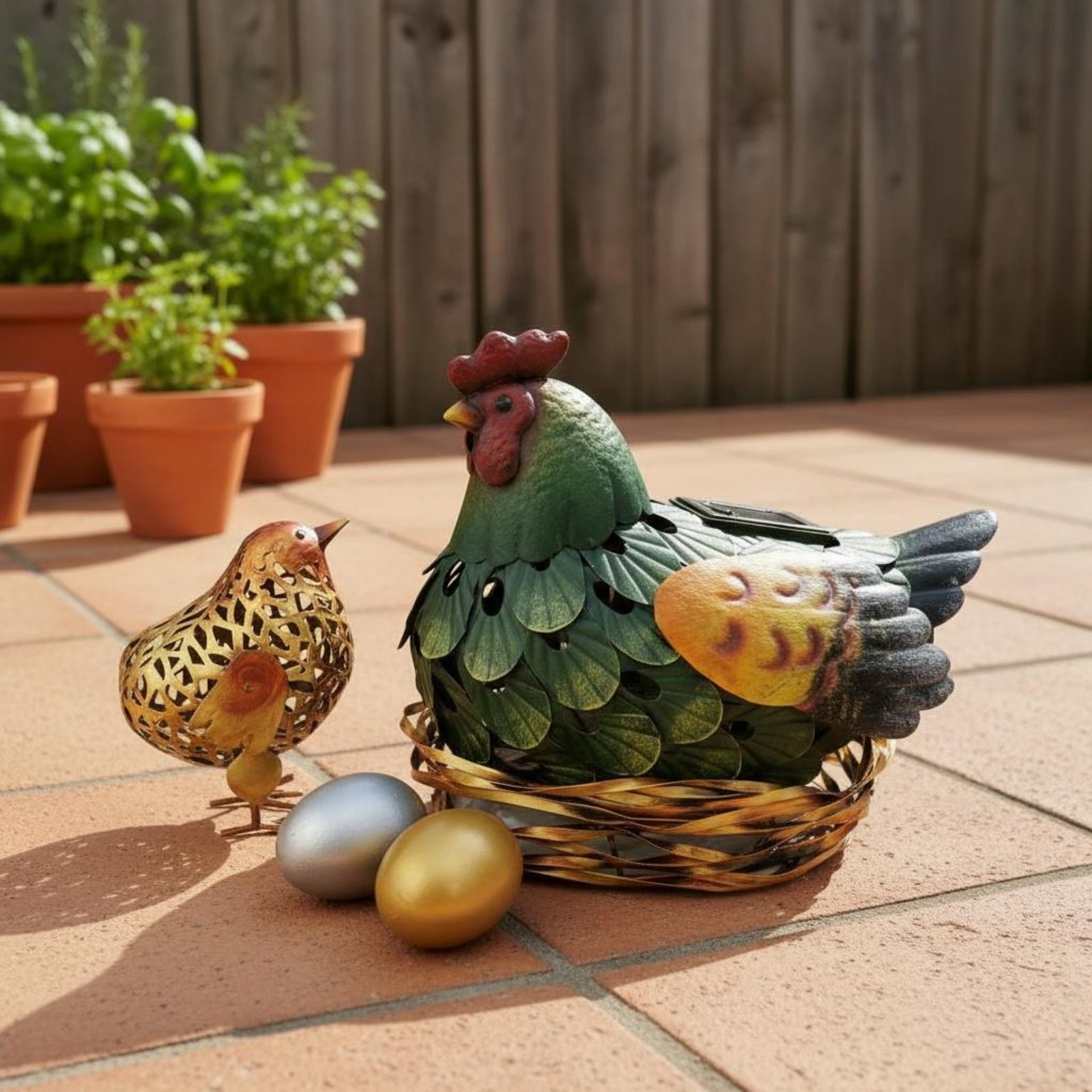 Solar Lantern Chicken Statue O - Outdoor Lighting Yard Decoration avis et prix