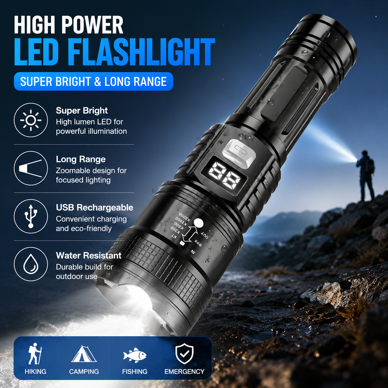 P50 High Brightness Flashlight - Outdoor Lighting Ideas avis et prix